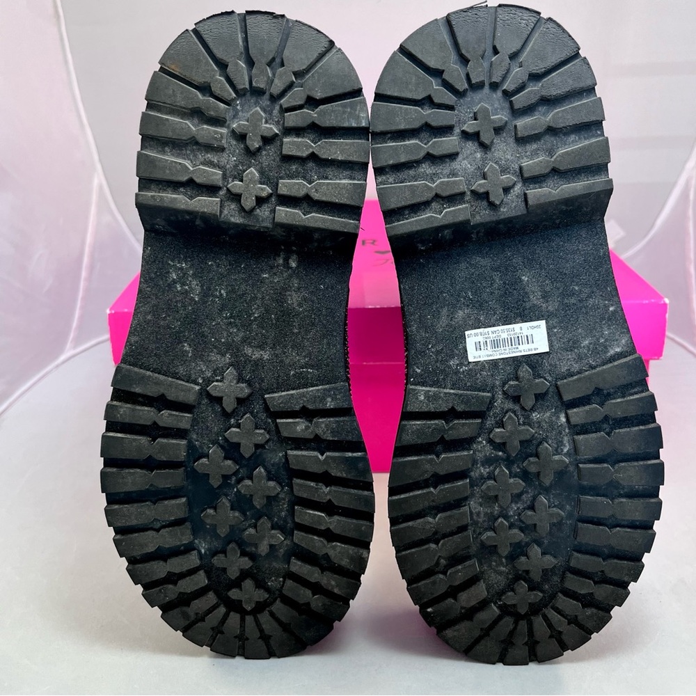 IOB Betsey Johnson for Torrid Rhinestone Lace-Up Combat Boots-Sz 8 - Picture 9 of 12